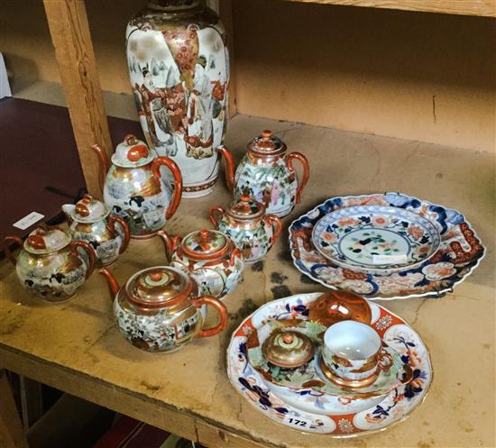 Japanese tea ware, Imari dishes etc